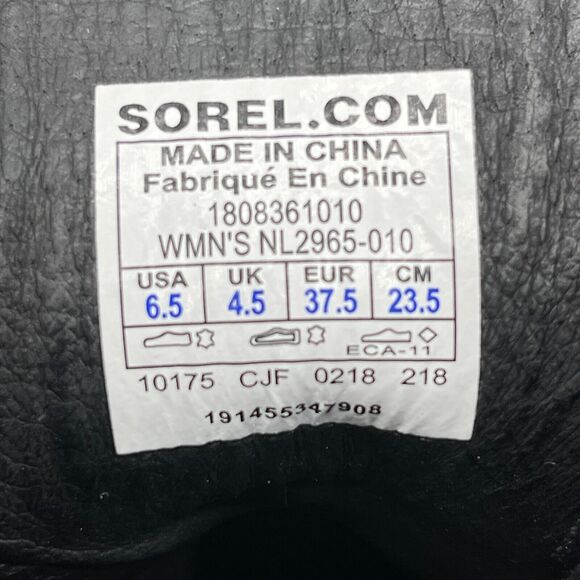 Sorel Womens 6.5 After Hours Wedge Boot Lace Up Leather Waterproof Wood Heel - Picture 8 of 8